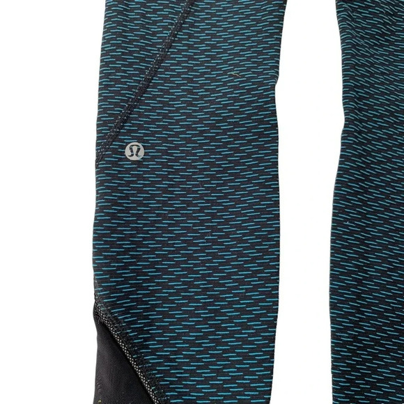 Lululemon Inspire Tight Score Jacquard Black Indian Ocean Black Size 6 - Picture 9 of 15